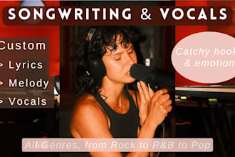 create custom songwriting and vocals, tailored to your sound