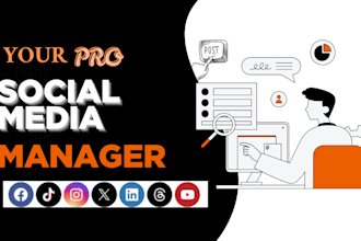 manage social media accounts, create posts, marketing strategy, content planning