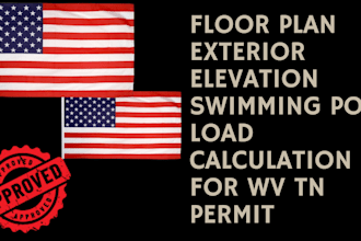 floor plan exterior elevation swimming pool load calculation for wv tn permit