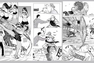 draw comic page, comic strip, graphic novel, webtoon comic, nsfw comic, for you