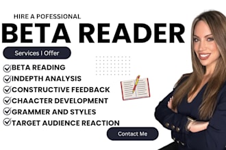 beta read your fiction romance fantasy manuscript