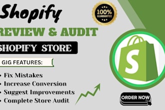 audit your shopify store and provide a report with 10 improvements