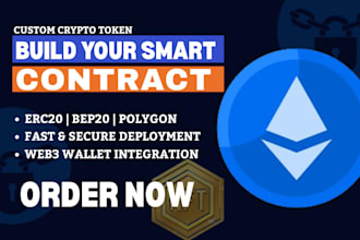 creat your custom crypto token or smart contract bsc, ethereum, or polygon