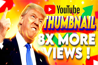 design attractive clickbait amazing youtube thumbnail