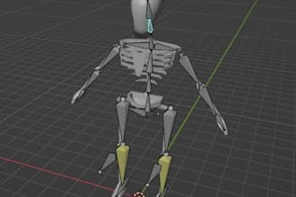 model psx game characters with rigging and animation ready