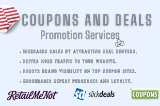 manually submit your coupon code upto 100 top coupon sites for SEO boost