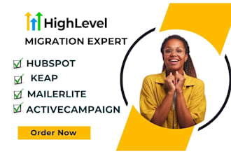 help you setup and migrate keap brevo hubspot mailerlite activecampaign to ghl