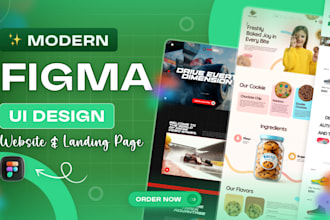 design modern figma website UI UX, figma landing page mockup