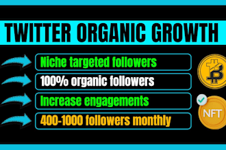 do twitter x marketing for crypto nft related organic followers growth