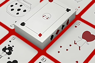do 52 custom playing card game design poker card box design board game rulebook