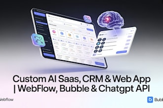 customize ai saas webflow crm saas webapp software saas crm bubble chatgpt api