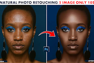 do photo natural retouch, edit picture, beautify face