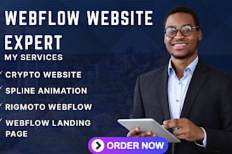do animated webflow website spline animation rigmoto webflow crypto website