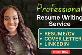 write CV, resume, cover letter,, and optimize your linkedin profile