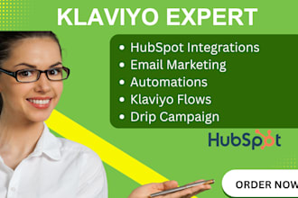 setup automations klaviyo email marketing dripcampaign hubspot integration flows