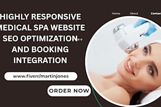 highly converting medical spa website with SEO and booking integration