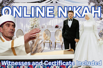 conduct online nikah ceremony with wali and certificate