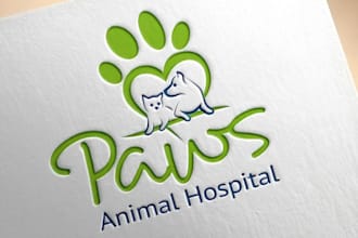create unique modern pet, dog, cat and animal logo design