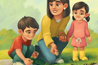 draw whimsical children picture story book illustration