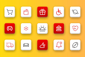 design custom vector icon set in 24 hours