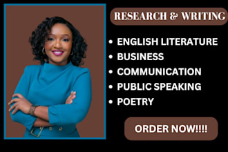 write on english literature, business, communication, public speaking and poetry