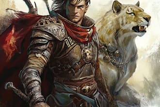 design fantasy illustration and dnd character art, game art