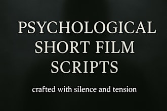 write a psychological two scene short film script with cinematic tone