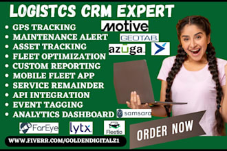setup logistics crm motive shiptheory fleetio azuga samsara lytx geotab shipsy