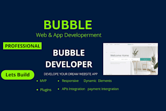 develop your responsive website or app in bubble io