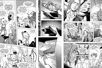 draw custom manga, comic, webtoon, anime style pages and illustrations