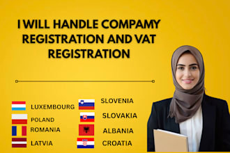 do company registration, vat in luxembourg, croatia , poland ,slovenia, slovakia
