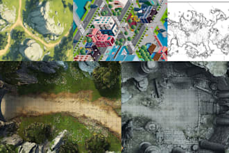 do vector map isometric map fantasy map, map design world map battle map world