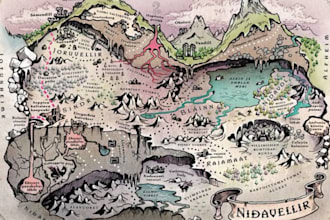 make you a unique fantasy battle map, world map, dnd, cartography designs