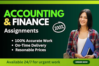 do excel projects, accounting and finance assignment, financial analysis, report
