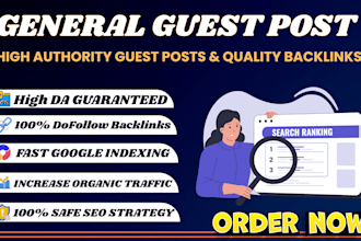 do general blog outreach and publish on high da general blog