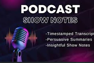 write podcast show notes that boost SEO