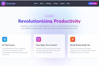 build a modern, responsive website using react, node js