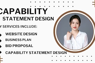 design capability statements, business plans, and write winning proposals