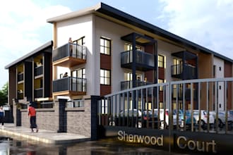 craft 3d school exterior,cafeteria,hallway, library,photoshop car park,HQ render