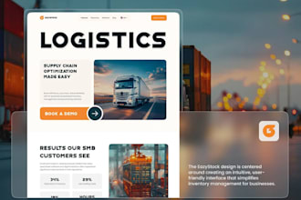 design logistic website, trucking, dispatch, freight, courier, transport website