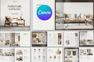 create editable ecommerce luxury furniture products catalogue pdf  booklet