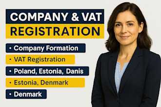 company and vat registration for germany, lativia, france, cyprus, ireland, uk
