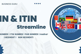 get ein, itin, form or renew llc, file aadhar pan, tax id, wyoming, delaware