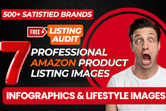 create eye catching amazon listing images with infographics and lifestyle image