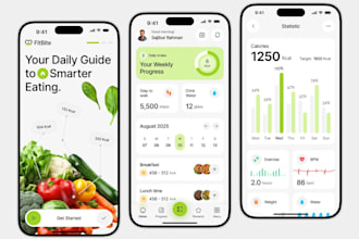 build ai calories counter app, diet tracking app, recipe app, nutrition plan app