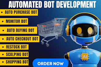 build auto purchase bot, auto checkout bot, auto buying bot, scalping bot