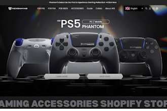 design game accessories shopify store game store video game gaming website