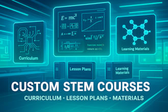 develop custom stem courses with curriculum, lesson plans, and learning material