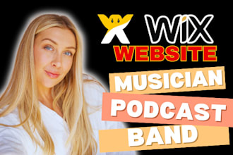 create wix podcast website musician website, wix band website for your audience