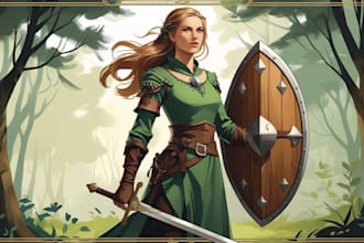 draw your game art professional artwork, steam capsule, 2d game gui, superheroes